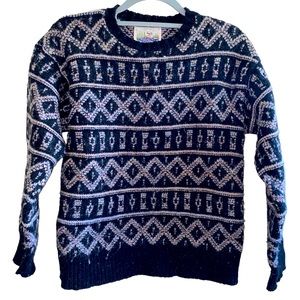 Vintage outdoorsy New England alps ladies small grandpa style super warm sweater